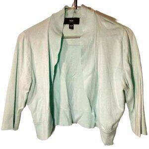 MINT GREEN 3/4 CAP SLEEVE CROPPED CARDIGAN BY MOSSIMO – MISSES SMALL/PETITE